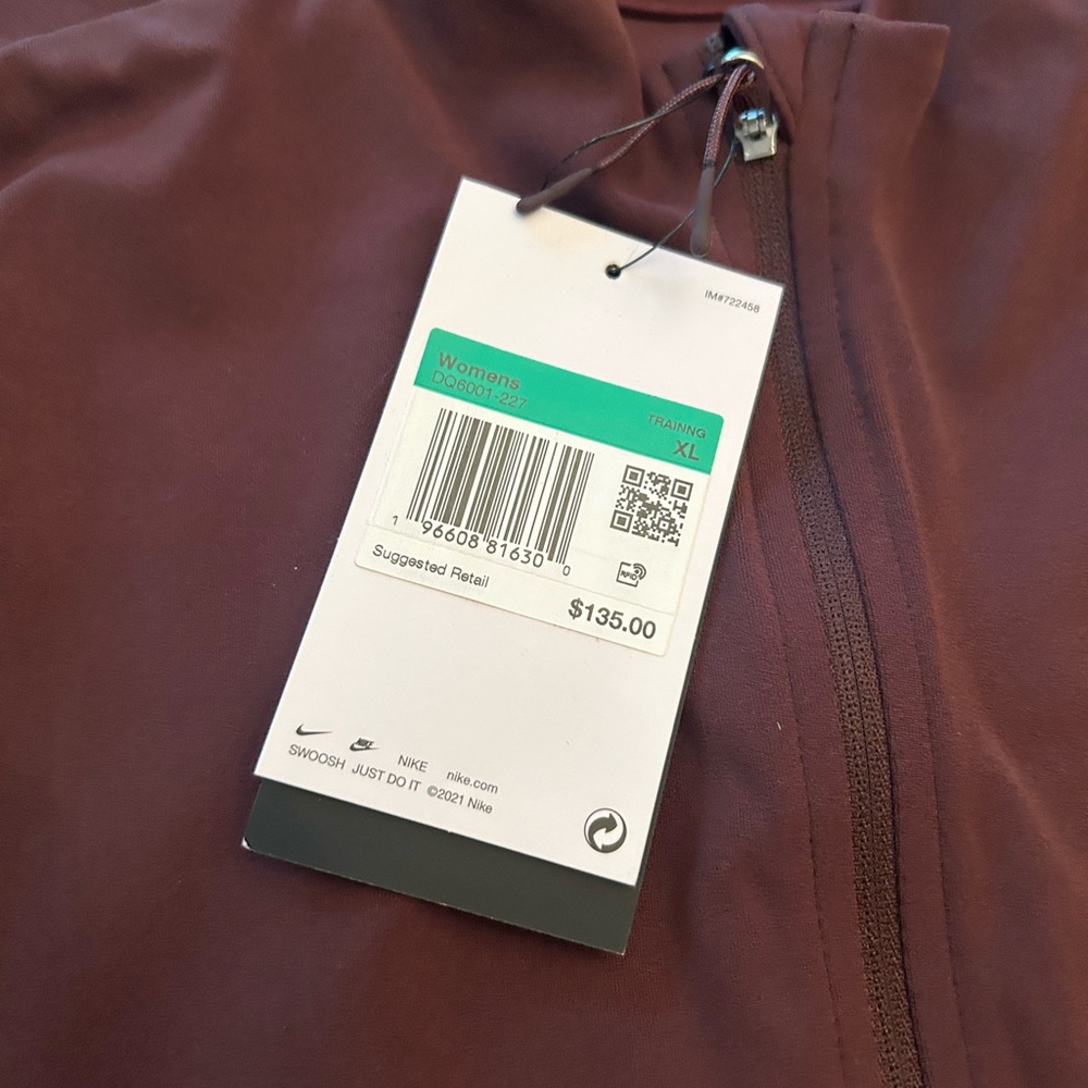 Nike Women's Zip-Front Performance Jacket - Dark Brown - Picture 3 of 3